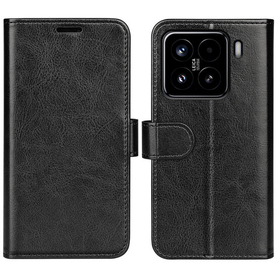 Xiaomi 15 Hoesje - MobyDefend Wallet Book Case (Sluiting Achterkant) - Zwart
