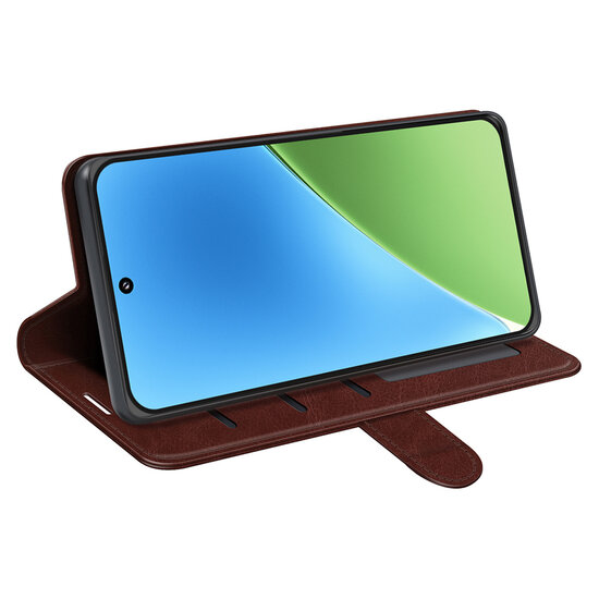 Xiaomi 15 Hoesje - MobyDefend Wallet Book Case (Sluiting Achterkant) - Bruin