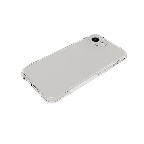 iPhone 16e Hoesje - MobyDefend Transparante Shockproof TPU Backcover - Verstevigde Hoeken - Volledig Doorzichtig