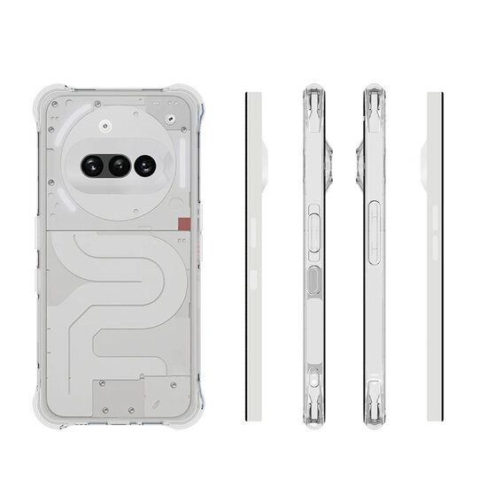 Nothing Phone (3a) Hoesje - MobyDefend Transparante Shockproof TPU Backcover - Verstevigde Hoeken - Volledig Doorzichtig