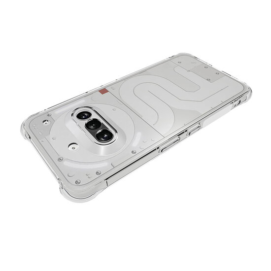 Nothing Phone (3a) Hoesje - MobyDefend Transparante Shockproof TPU Backcover - Verstevigde Hoeken - Volledig Doorzichtig