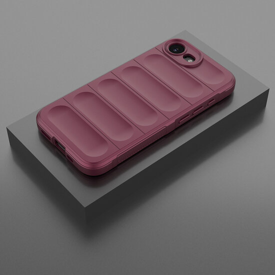 iPhone 16e Hoesje - MobyDefend TPU Gripcase - Paars
