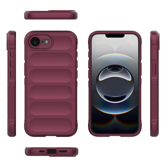 iPhone 16e Hoesje - MobyDefend TPU Gripcase - Paars