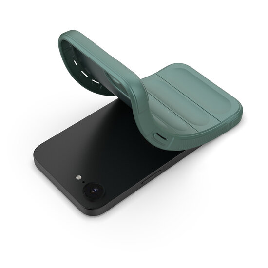iPhone 16e Hoesje - MobyDefend TPU Gripcase - Groen