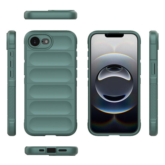iPhone 16e Hoesje - MobyDefend TPU Gripcase - Groen