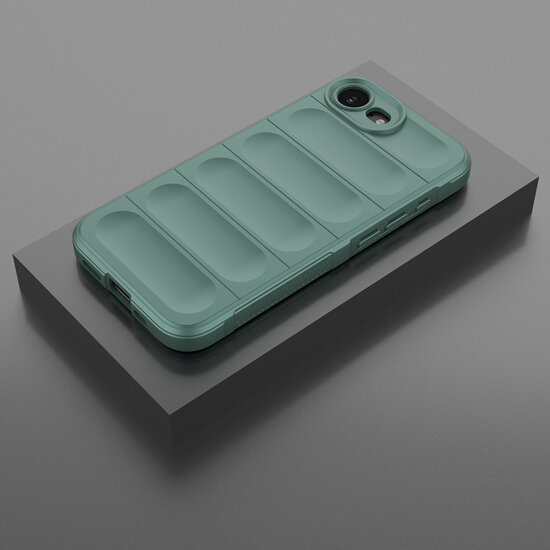 iPhone 16e Hoesje - MobyDefend TPU Gripcase - Groen
