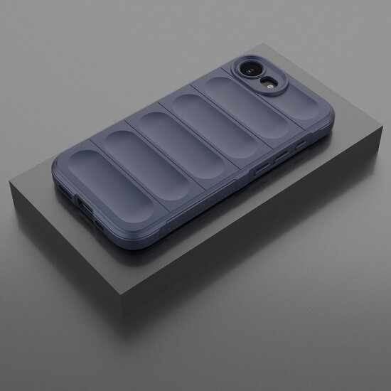 iPhone 16e Hoesje - MobyDefend TPU Gripcase - Blauw