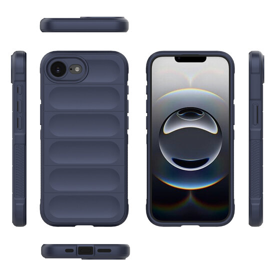iPhone 16e Hoesje - MobyDefend TPU Gripcase - Blauw
