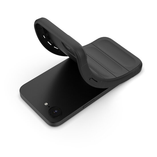 iPhone 16e Hoesje - MobyDefend TPU Gripcase - Zwart