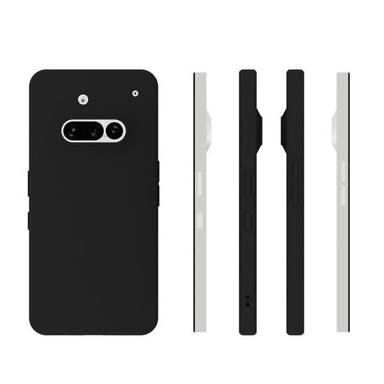 Nothing Phone (3a) Hoesje - MobyDefend TPU Backcover - Mat Zwart