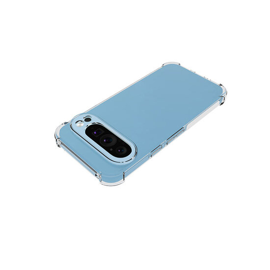 Google Pixel 9 / Pixel 9 Pro Hoesje - MobyDefend Transparante Shockproof TPU Backcover - Verstevigde Hoeken - Volledig Doorzichtig