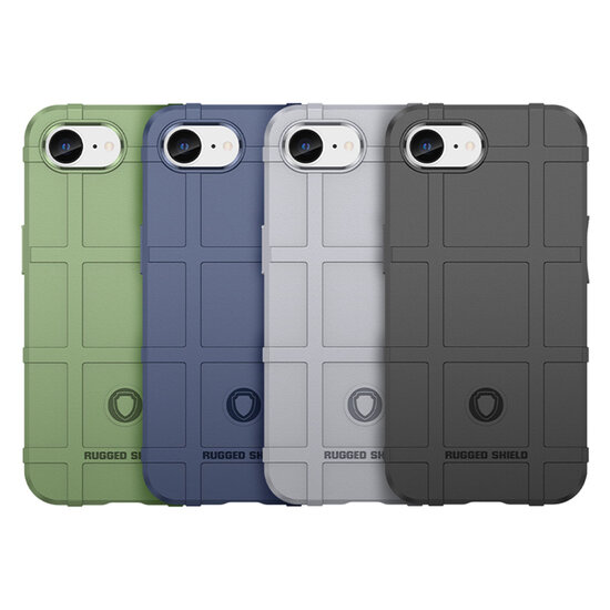 iPhone 16e Hoesje - Mobydefend Rugged Shield TPU Backcover - Zwart