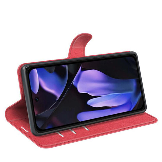 Google Pixel 9a Hoesje - MobyDefend Kunstleren Wallet Book Case (Sluiting Voorkant) - Rood