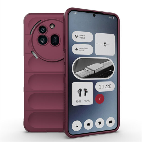 Nothing Phone (3a) Pro Hoesje - MobyDefend TPU Gripcase - Paars