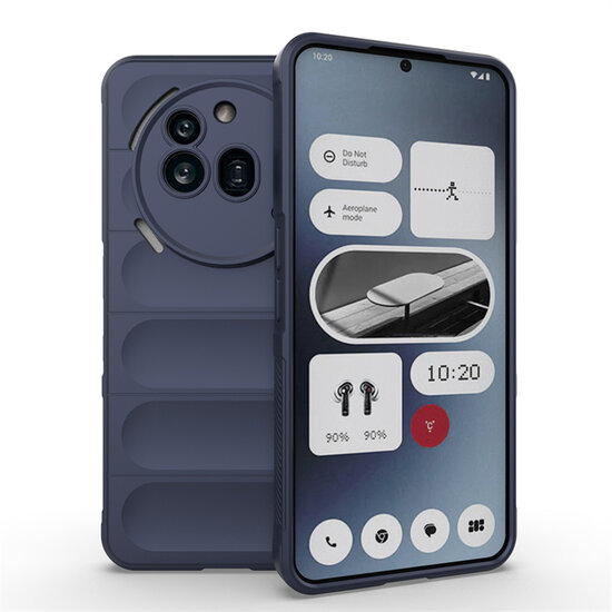 Nothing Phone (3a) Pro Hoesje - MobyDefend TPU Gripcase - Blauw
