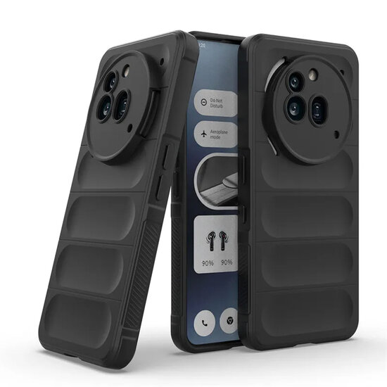 Nothing Phone (3a) Pro Hoesje - MobyDefend TPU Gripcase - Zwart