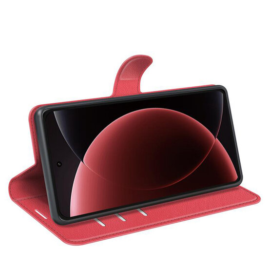 Xiaomi 15 Ultra Hoesje - MobyDefend Kunstleren Wallet Book Case (Sluiting Voorkant) - Rood