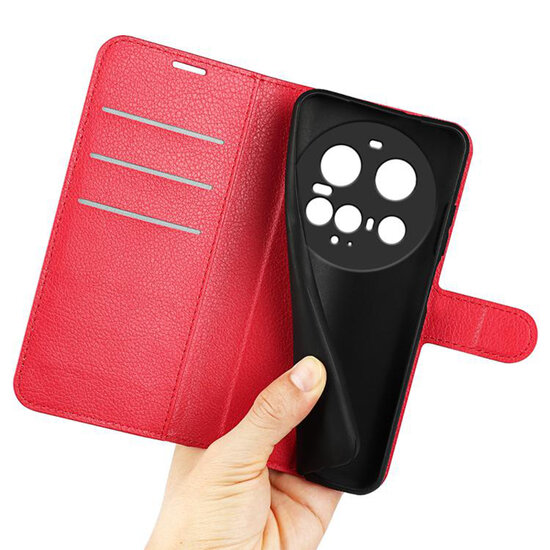 Xiaomi 15 Ultra Hoesje - MobyDefend Kunstleren Wallet Book Case (Sluiting Voorkant) - Rood