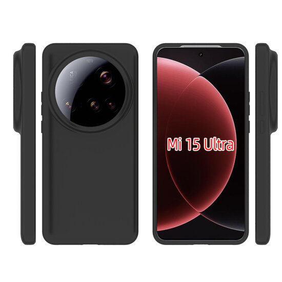 Xiaomi 15 Ultra Hoesje - MobyDefend TPU Backcover - Mat Zwart