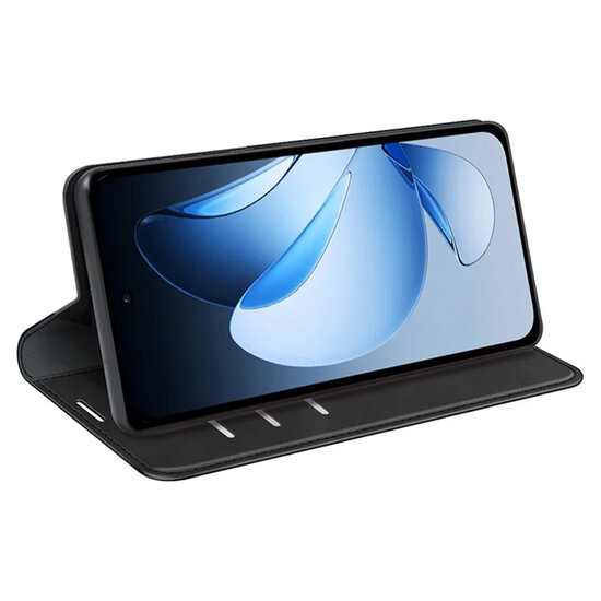 Oppo Reno13 Hoesje - MobyDefend Luxe Wallet Bookcase (Magnetische Sluiting) - Zwart