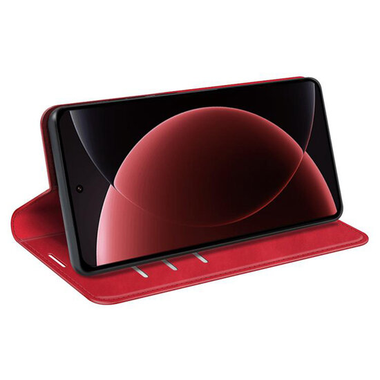 Xiaomi 15 Ultra Hoesje - MobyDefend Luxe Wallet Bookcase (Magnetische Sluiting) - Rood