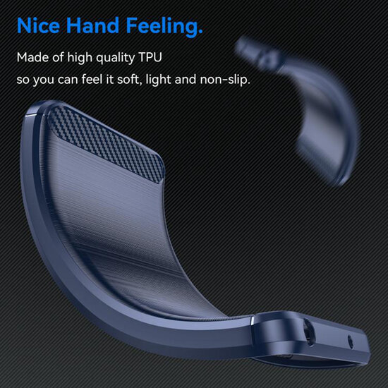 Xiaomi 15 Ultra Hoesje - MobyDefend TPU Backcover - Geborstelde Metaal &amp; Carbon-Look - Blauw