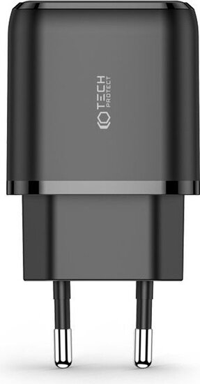 Tech-Protect Wall charger - Oplader met 1 USB-A en 1 USB-C poort -20W - Quick Charge 3.0 - Zwart