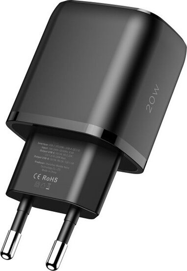 Tech-Protect Wall charger - Oplader met 1 USB-A en 1 USB-C poort -20W - Quick Charge 3.0 - Zwart