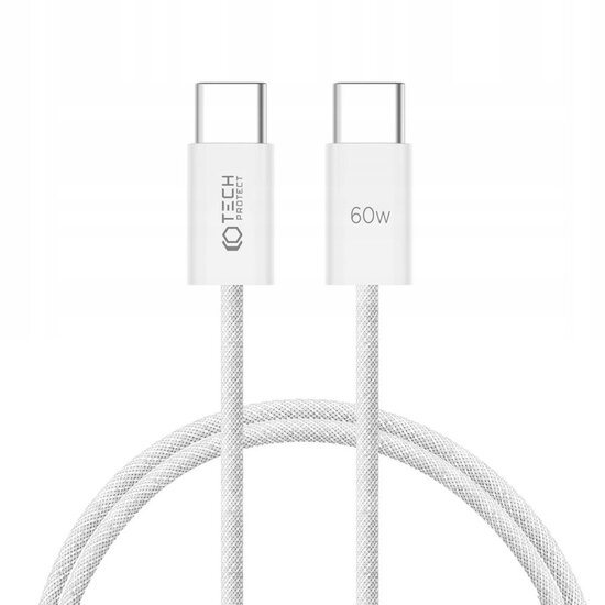 Tech-Protect USB-C naar USB-C kabel - 1 Meter - Wit