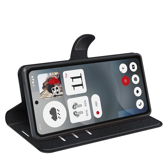Nothing Phone (3a) Hoesje - MobyDefend Kunstleren Wallet Book Case (Sluiting Voorkant) - Zwart