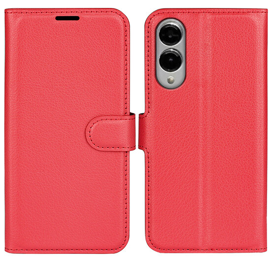 Samsung Galaxy S25 Edge Hoesje - MobyDefend Kunstleren Wallet Book Case (Sluiting Voorkant) - Rood