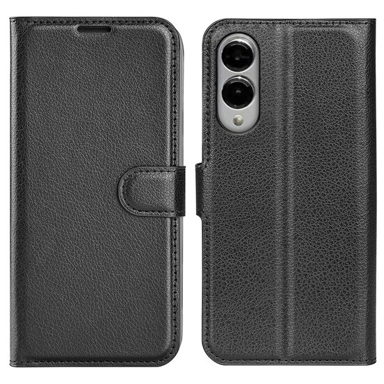 Samsung Galaxy S25 Edge Hoesje - MobyDefend Kunstleren Wallet Book Case (Sluiting Voorkant) - Zwart