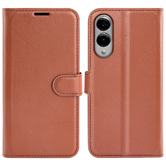 Samsung Galaxy S25 Edge Hoesje - MobyDefend Kunstleren Wallet Book Case (Sluiting Voorkant) - Bruin