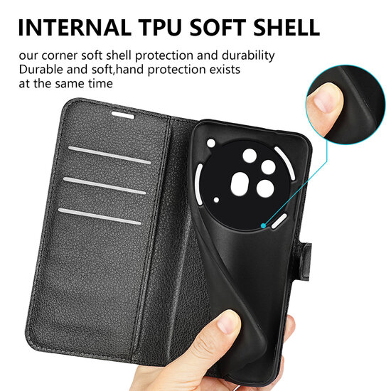 Nothing Phone (3a) Pro Hoesje - MobyDefend Kunstleren Wallet Book Case (Sluiting Voorkant) - Bruin