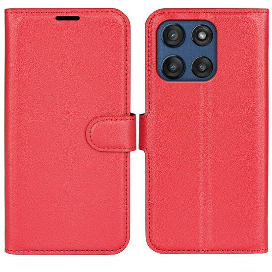 Motorola Edge 60 / Motorola Edge 60 Fusion Hoesje - MobyDefend Kunstleren Wallet Book Case (Sluiting Voorkant) - Rood