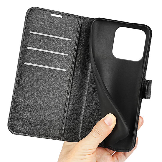 Motorola Edge 60 / Motorola Edge 60 Fusion Hoesje - MobyDefend Kunstleren Wallet Book Case (Sluiting Voorkant) - Zwart