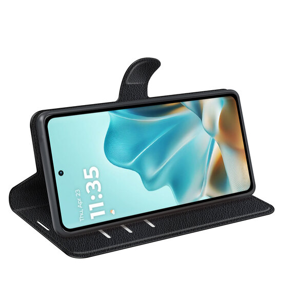 Motorola Edge 60 / Motorola Edge 60 Fusion Hoesje - MobyDefend Kunstleren Wallet Book Case (Sluiting Voorkant) - Zwart