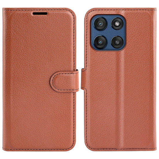 Motorola Edge 60 / Motorola Edge 60 Fusion Hoesje - MobyDefend Kunstleren Wallet Book Case (Sluiting Voorkant) - Bruin