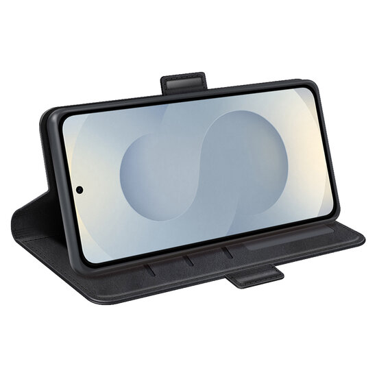 Samsung Galaxy S25 Edge Hoesje - MobyDefend Luxe Wallet Book Case (Sluiting Zijkant) - Zwart