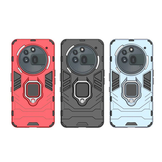 Nothing Phone (3a) Pro Hoesje - MobyDefend Dubbelgelaagde Pantsercase Met Standaard - Zwart