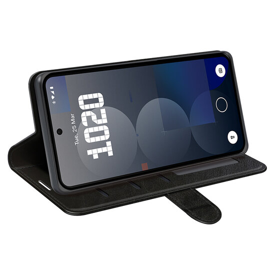 Nothing Phone (3a) Pro Hoesje - MobyDefend Wallet Book Case (Sluiting Achterkant) - Zwart