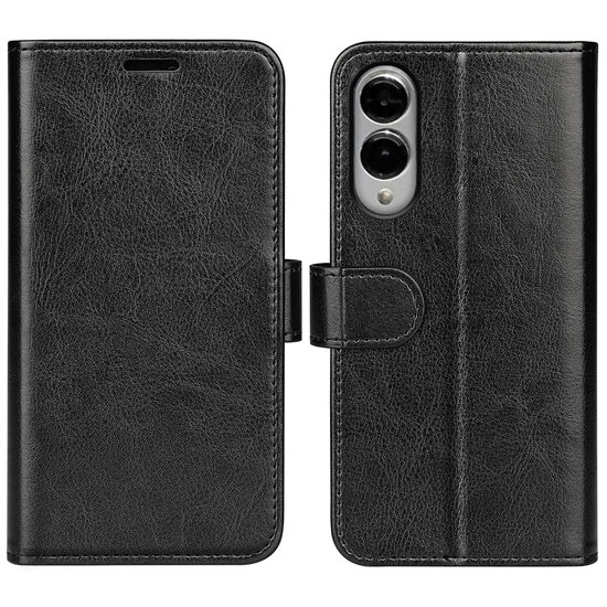 Samsung Galaxy S25 Edge Hoesje - MobyDefend Wallet Book Case (Sluiting Achterkant) - Zwart