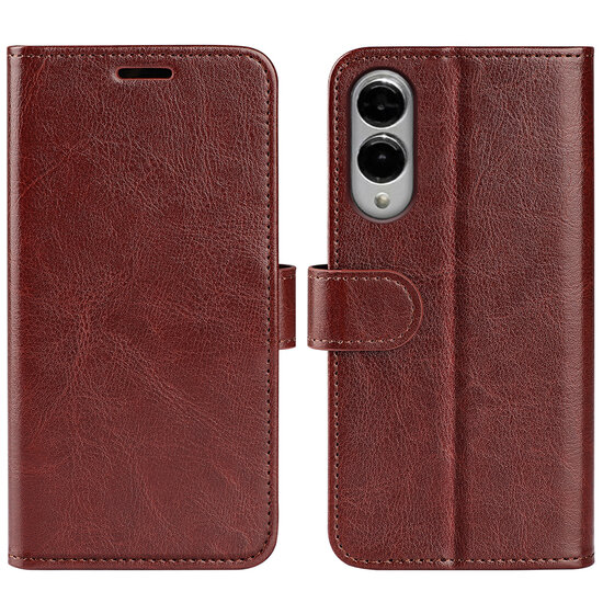 Samsung Galaxy S25 Edge Hoesje - MobyDefend Wallet Book Case (Sluiting Achterkant) - Bruin