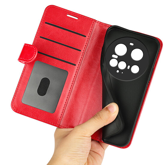 Xiaomi 15 Ultra Hoesje - MobyDefend Wallet Book Case (Sluiting Achterkant) - Rood