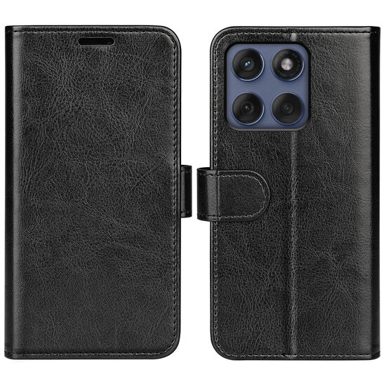 Motorola Edge 60 / Motorola Edge 60 Fusion Hoesje - MobyDefend Wallet Book Case (Sluiting Achterkant) - Zwart