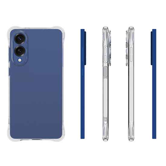 Samsung Galaxy S25 Edge Hoesje - MobyDefend Transparante Shockproof TPU Backcover - Verstevigde Hoeken - Volledig Doorzichtig