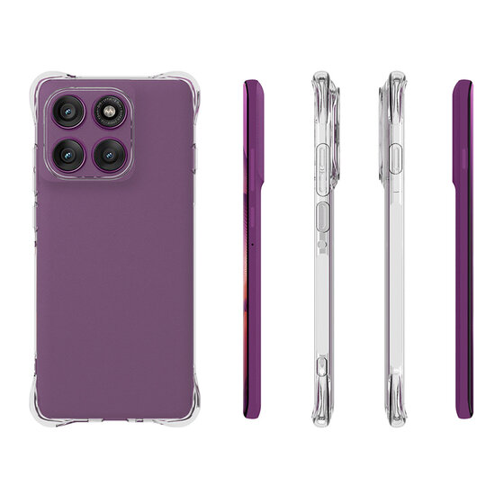 Motorola Edge 60 Pro Hoesje - MobyDefend Transparante Shockproof TPU Backcover - Verstevigde Hoeken - Volledig Doorzichtig