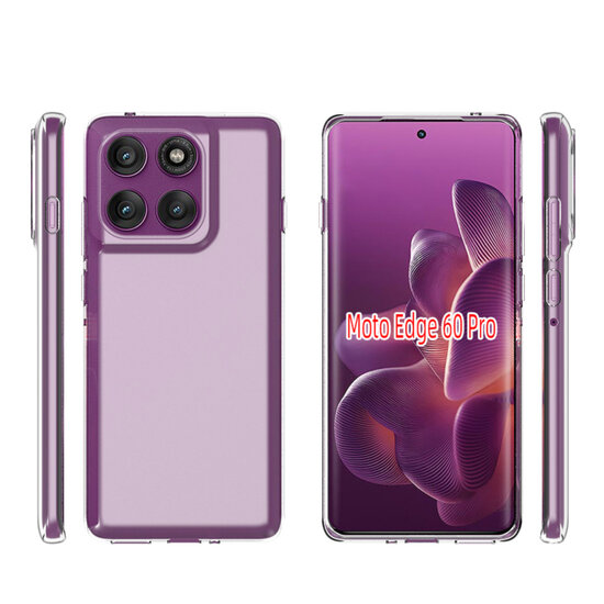 Motorola Edge 60 Pro Hoesje - MobyDefend Transparante TPU Backcover - Volledig Doorzichtig