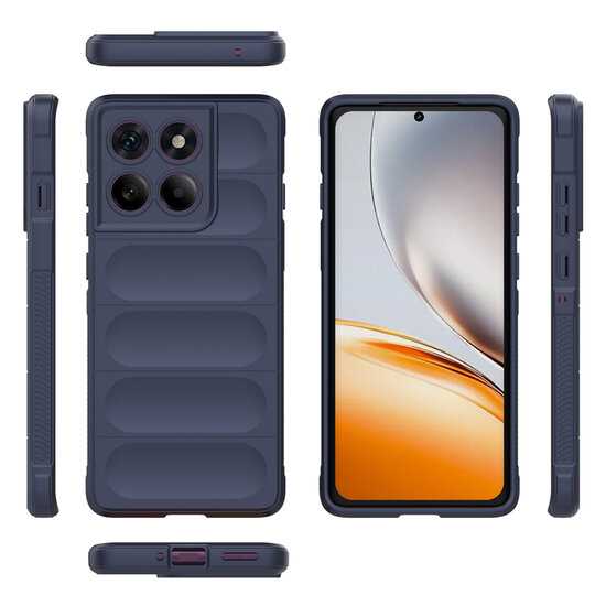 Motorola Edge 60 Pro Hoesje - MobyDefend TPU Gripcase - Blauw