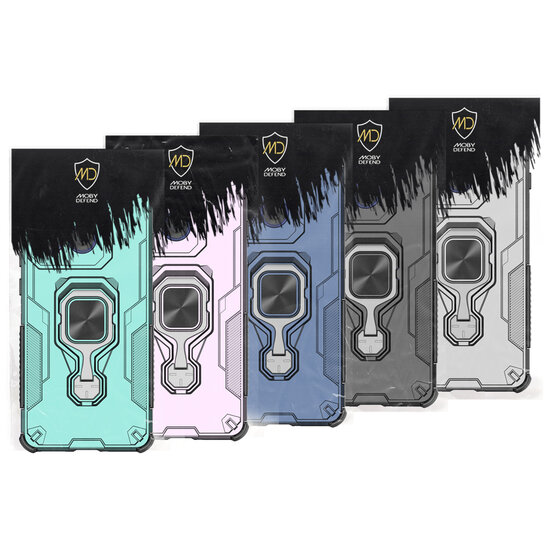 Motorola Edge 60 / Motorola Edge 60 Fusion Hoesje - MobyDefend Dubbelgelaagde Pantsercase Met Standaard - Blauw